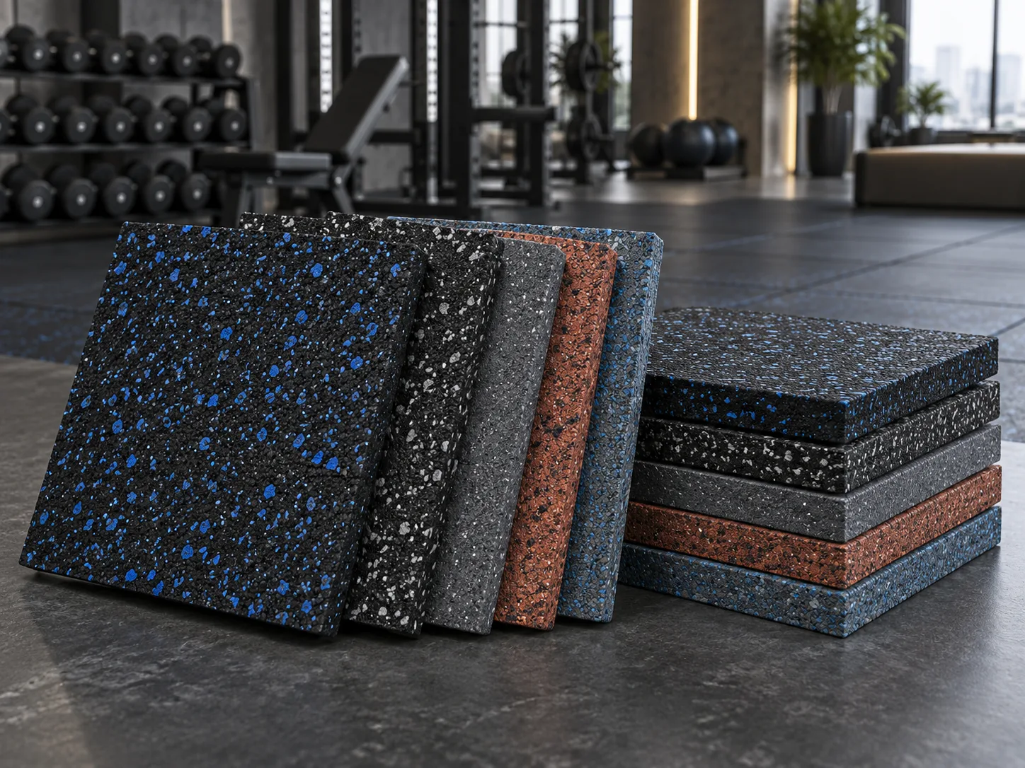 EPDM Speckled Rubber Tiles product system
